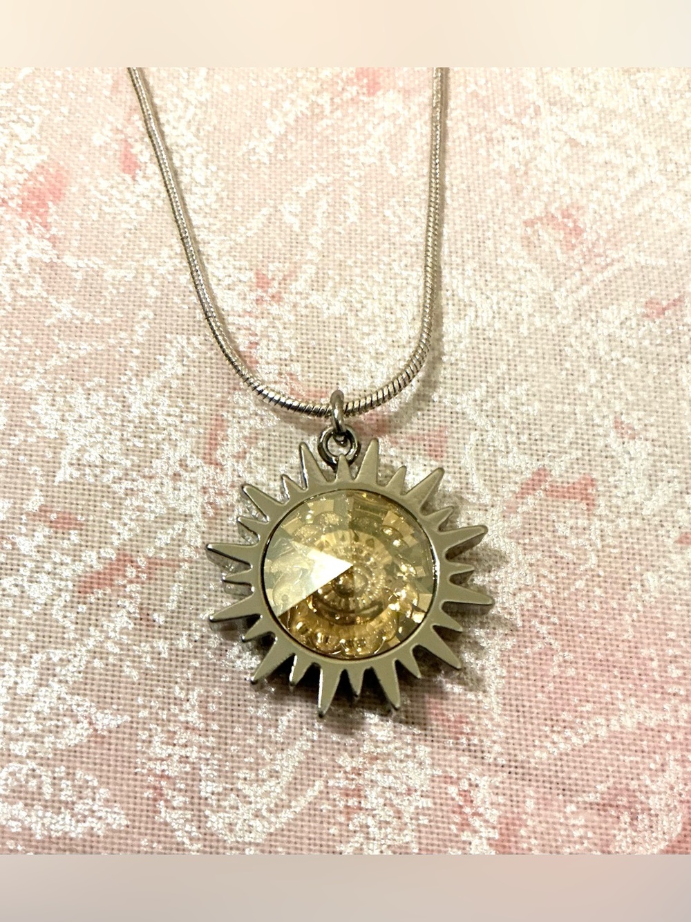 Gold Sunburst Pendant Necklace - Women Jewelry